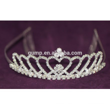 Moda Design Custom Girls Rhinestone Crowns Tiara de cristal nupcial